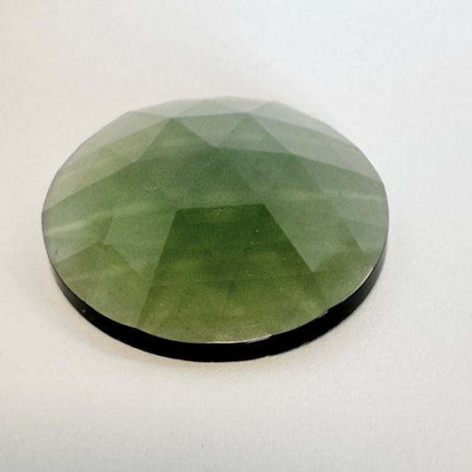 15MM ROUND FACETED SEA GREEN