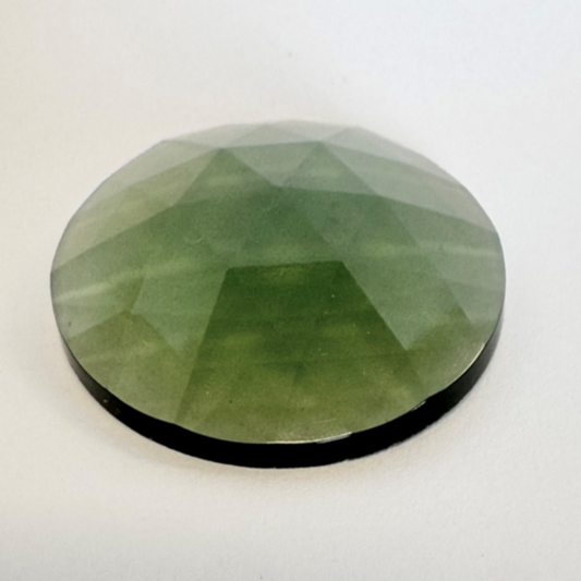 40MM ROUND FACETED SEA GREEN