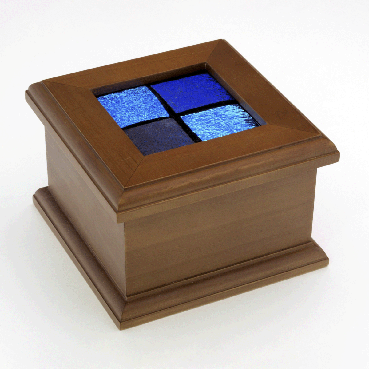 Square Wooden Box - Natural Finish