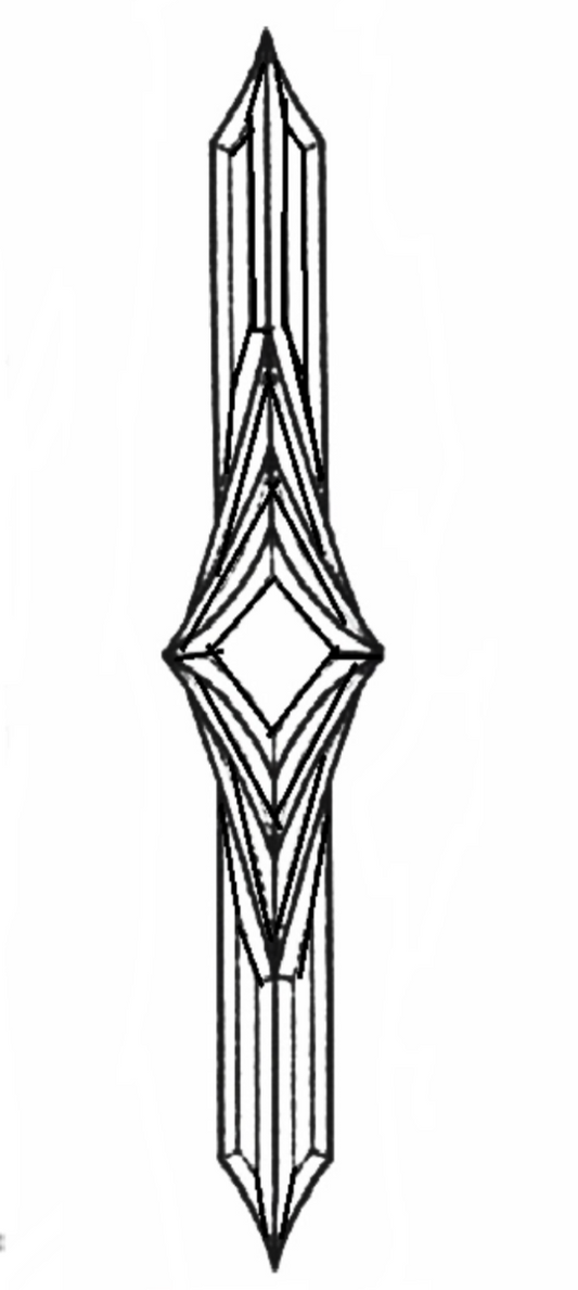 Olivia I - 6" x 29" Bevel Cluster