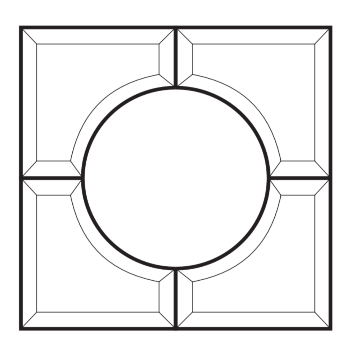 10" x 10" Bevel Cluster