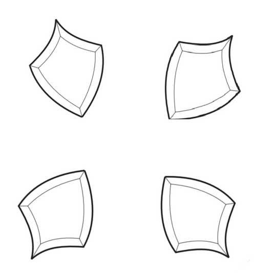 3" x 4" Bevel Cluster (4 Pieces)