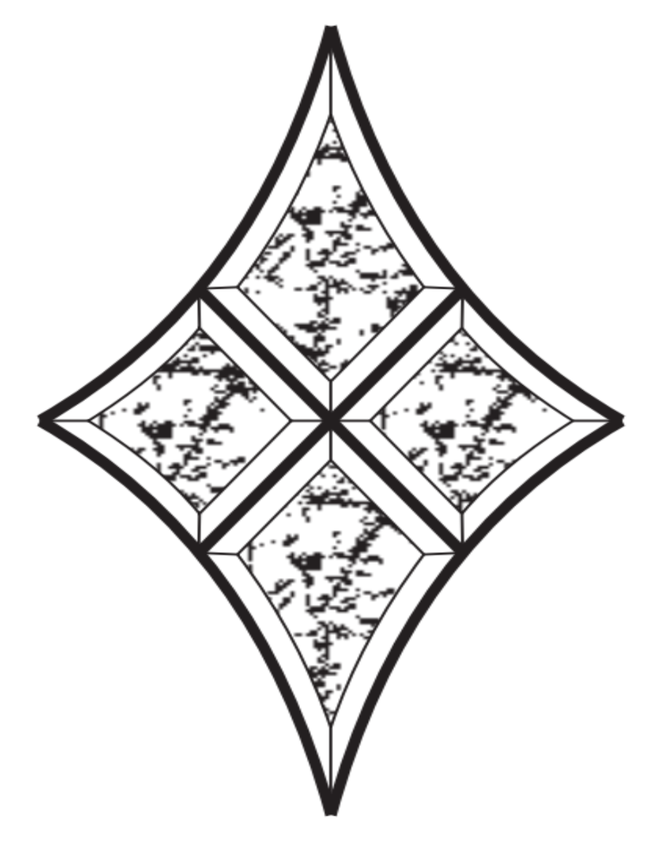 4-3/4" x 8-1/4" Glue Chip Bevel Cluster