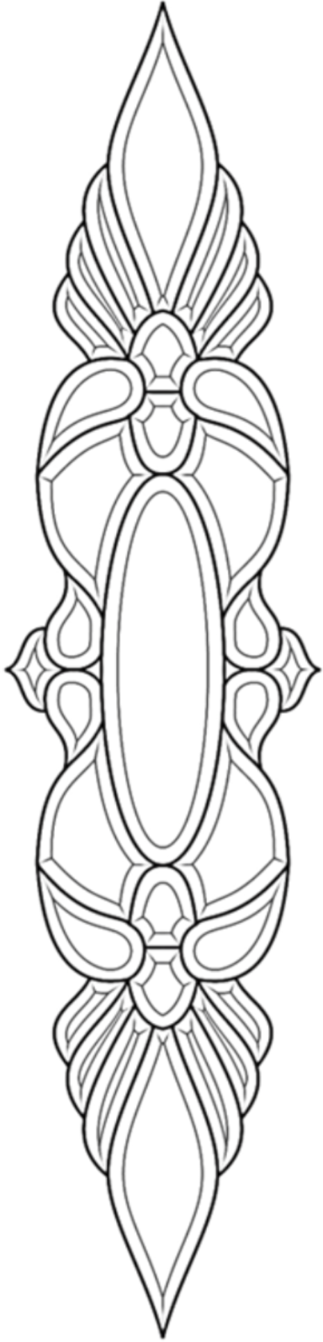 12-3/4'' x 56" Bevel Cluster