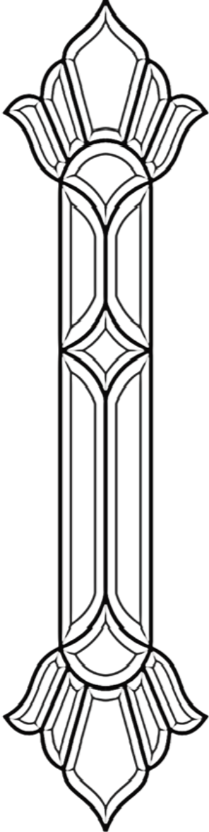 6-1/2'' x 25-3/4'' Bevel Cluster