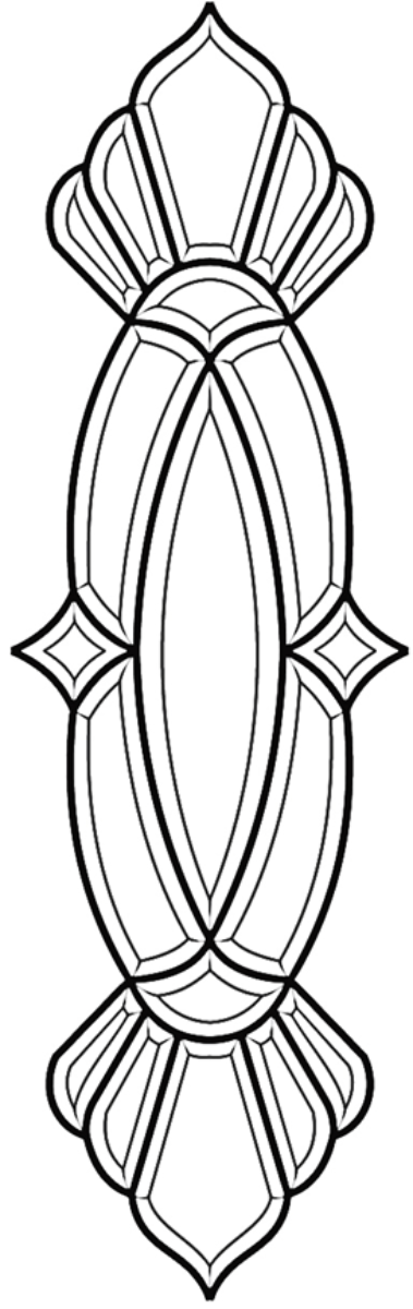 6-1/2'' x 21-1/4'' Bevel Cluster