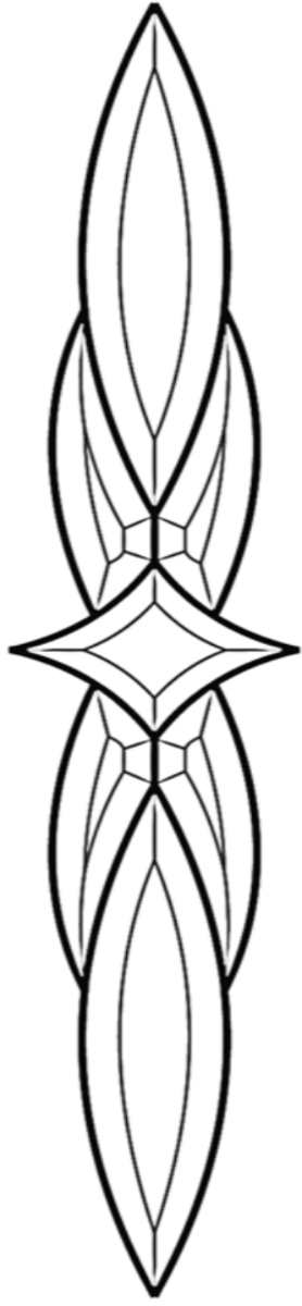 4-3/8" x 25-3/8" Bevel Cluster