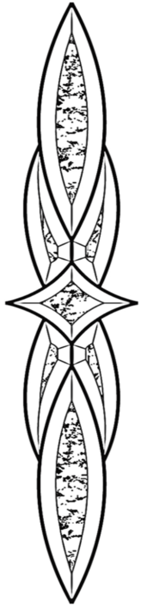 4-3/8" x 25-3/8" Glue Chip Bevel Cluster