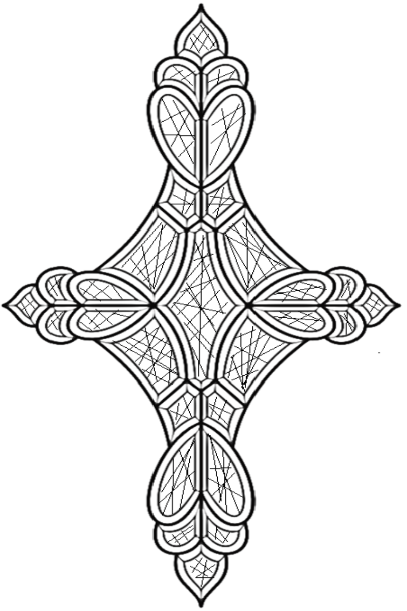 18-3/4'' x 34-1/8'' Artique Bevel Cluster