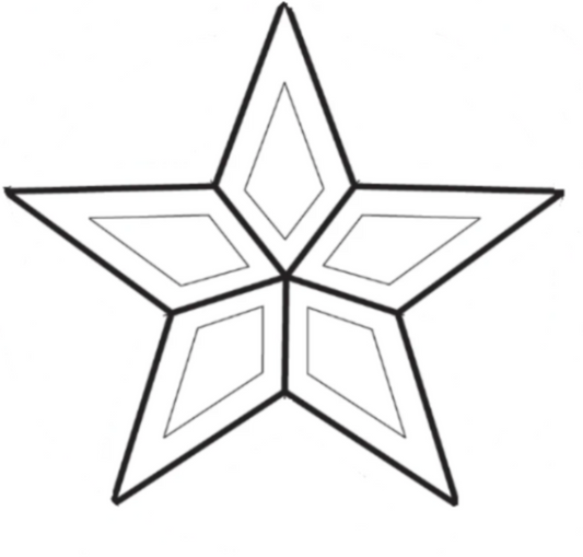 Large Lone Star Bevel Cluster