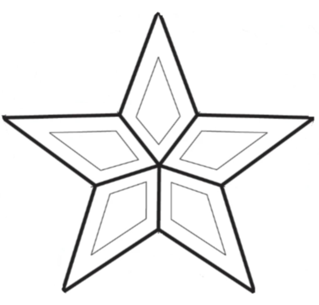 Small Lone Star Bevel Cluster