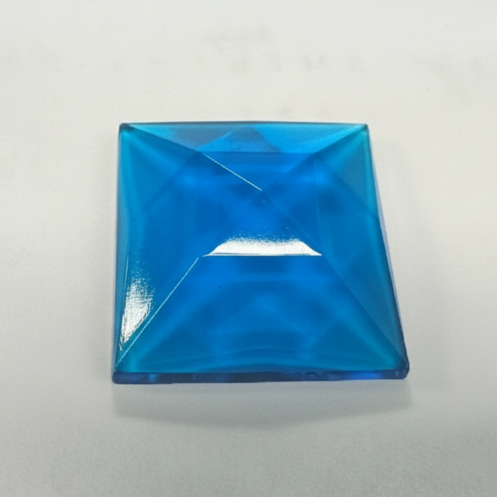 25MM SQUARE FACETED TURQUOISE