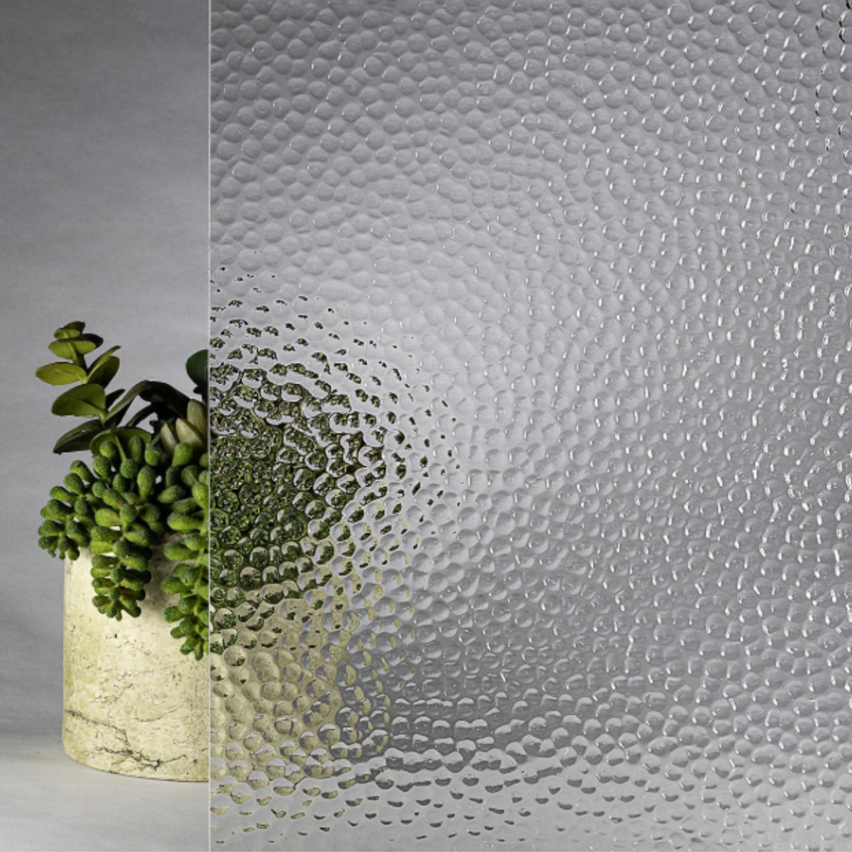 Clear Hammered