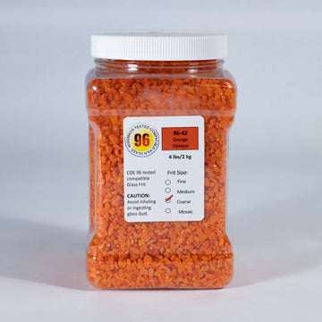 Wissmach 96 Orange Opal Coarse Frit - 4 lbs.