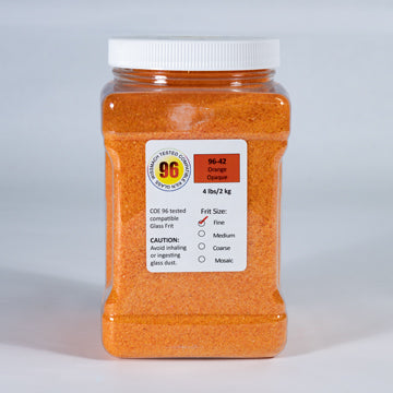 Wissmach 96 Orange Opal Fine Frit - 4 lbs.