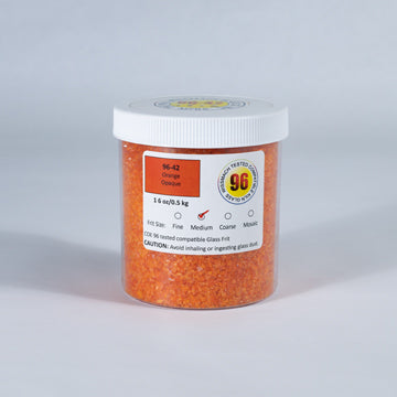 Wissmach 96 Orange Opal Medium Frit - 1 lb.