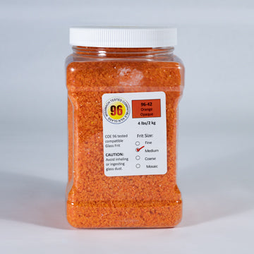 Wissmach 96 Orange Opal Medium Frit - 4 lbs.