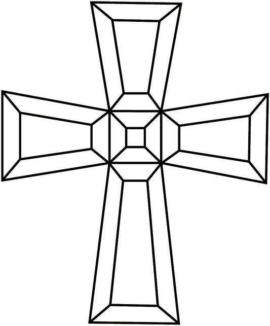 7-1/2" x 9" Clear Cross Bevel Cluster