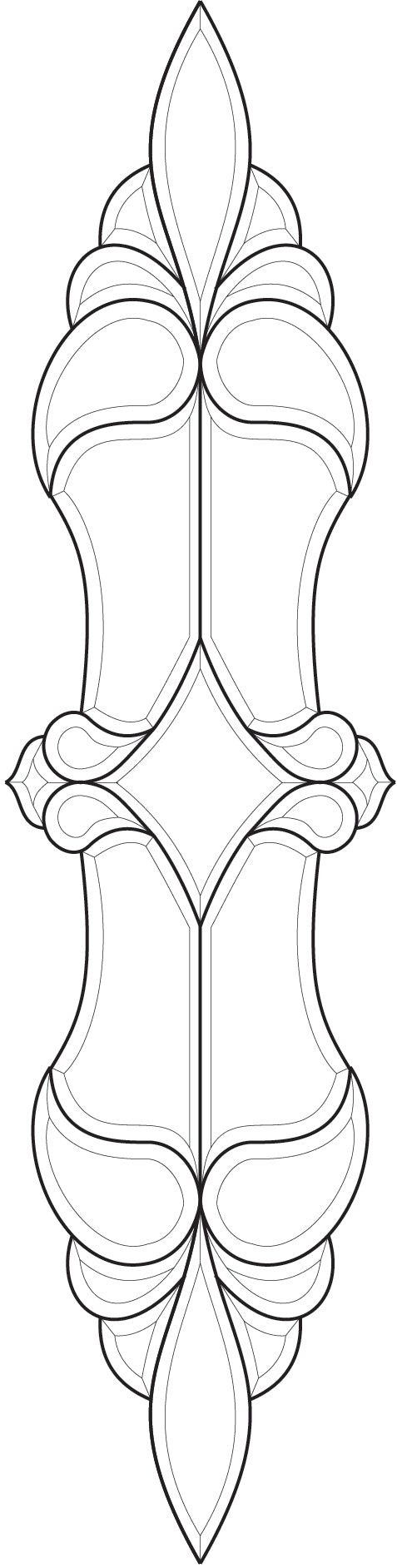 14-1/8'' x 55-1/2'' Bevel Cluster