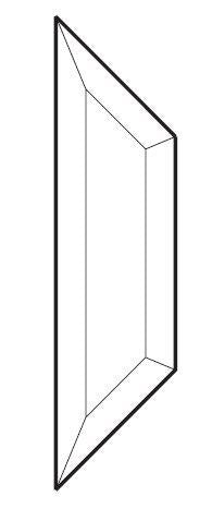 1-7/16" X 11-3/8" Half Double House Bevel -Single