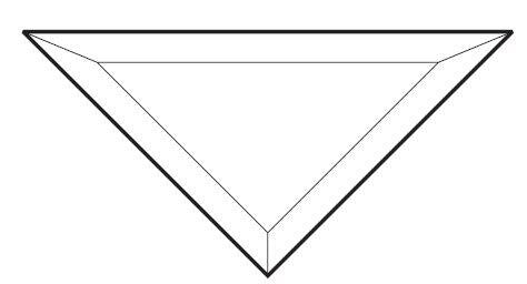 3" X 3" X 5" Triangle Bevel -Single