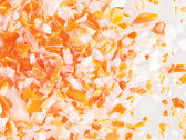 DualTone Orange Opal & White Fine Glass Frit, 8.5 oz