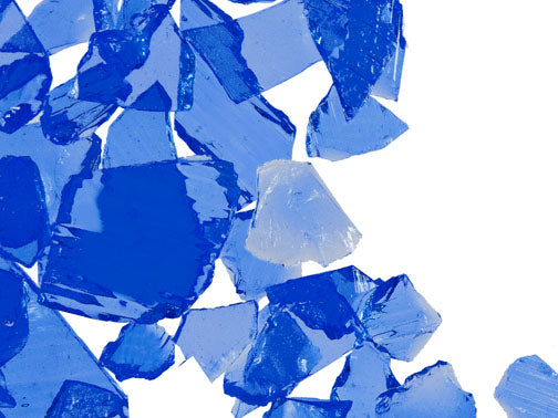 Pale Blue Transparent Mosaic Glass Frit, 8.5 oz