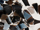 DualTone Chocolate Transparent & White Mosaic Glass Frit, 8.5 oz