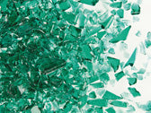 Teal Green Transparent Mosaic Glass Frit, 8.5 oz
