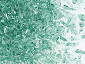 Sea Green Transparent Mosaic Glass Frit, 8.5 oz