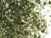 Olive Green Transparent Mosaic Glass Frit, 8.5 oz