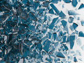 Steel Blue Transparent Mosaic Glass Frit, 8.5 oz
