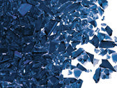 Navy Blue Transparent Mosaic Glass Frit, 8.5 oz