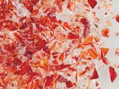 DualTone Grenadine Red Transparent & Clear Mosaic Glass Frit, 8.5 oz