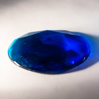 18X25MM OVAL FACETED  BLUE