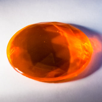 18X25MM OVAL FACETED  ORANGE