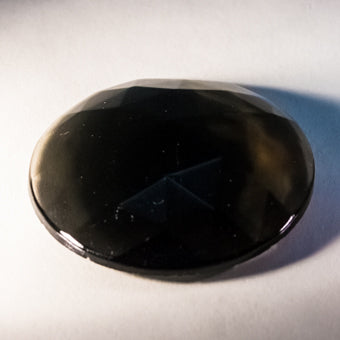 18X25MM OVAL FACETED SMOKE