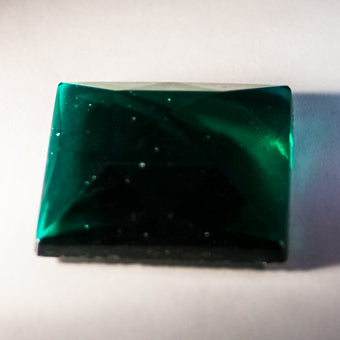 40MM SQUARE FACETED EMERALD