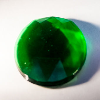 15MM ROUND FACETED GREEN