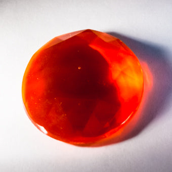 15MM ROUND FACETED ORANGE