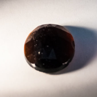 30MM ROUND FACETED DARK AMBER