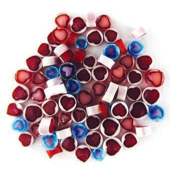 Assorted Heart Murrine Mix Murrine - 90 COE