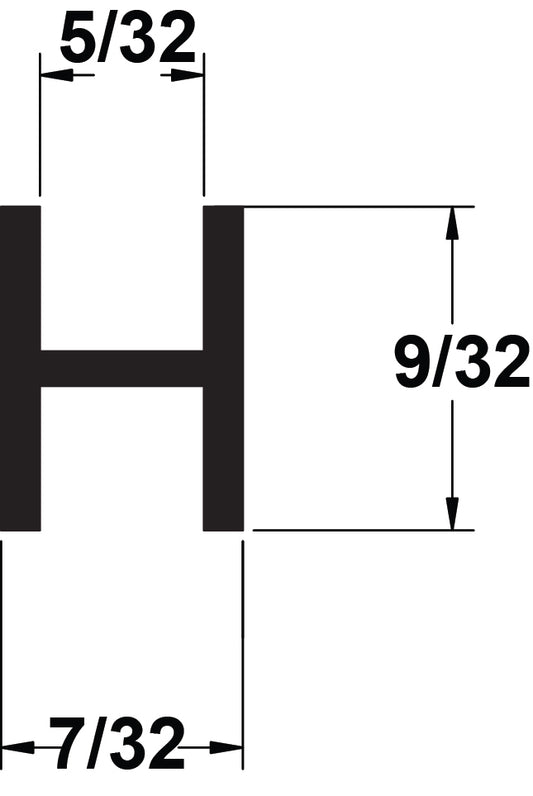 LEAD 9/32" (5/32''CHNL) FLATH