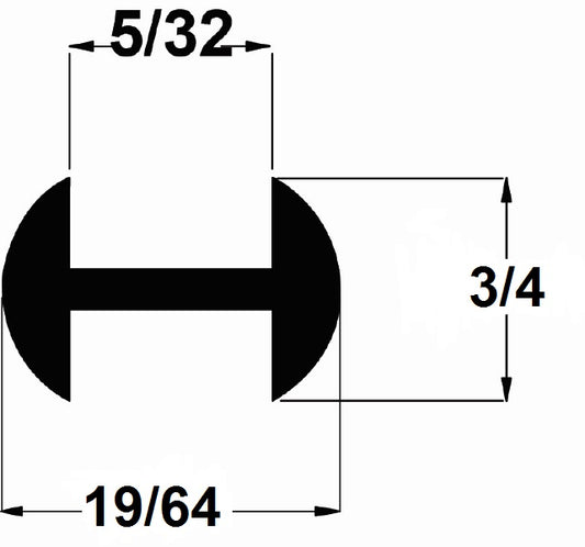 LEAD 3/4''(5/32"CHNL) ROUND H