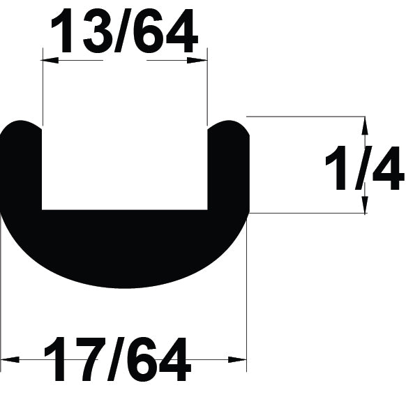 LEAD 1/4" (13/64''CHNL) ROUND U