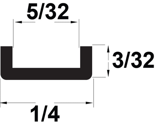 LEAD 3/32" (5/32''CHNL) ROUND U