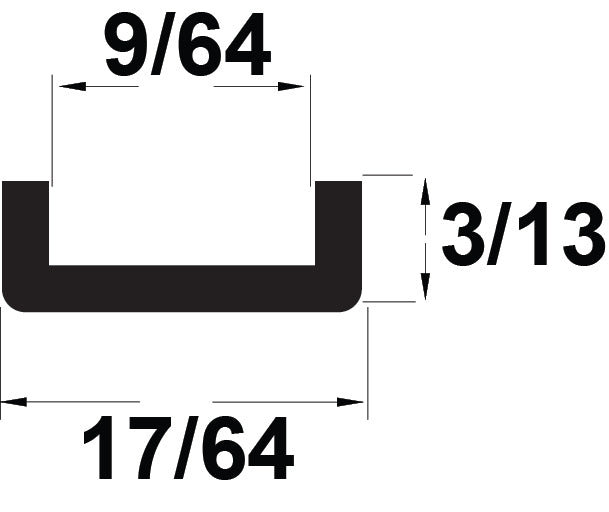 LEAD 3/13" (9/64''CHNL) ROUND U