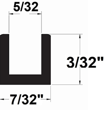 LEAD 3/32" (5/32''CHNL) BORDER U