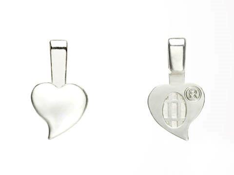 Aanraku® Silver Plated  Heart Bails - Small