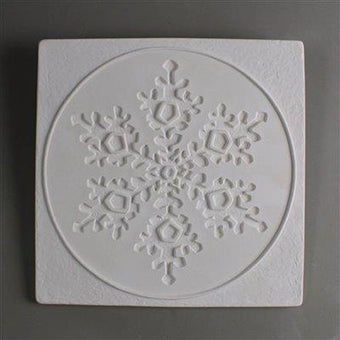 10"  SQUARE SNOWFLAKE TEXTURE MOLD